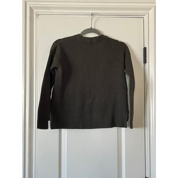 MADEWELL Patch Pocket Knit Sweater Dark Forest Green XXS - Picture 4 of 6